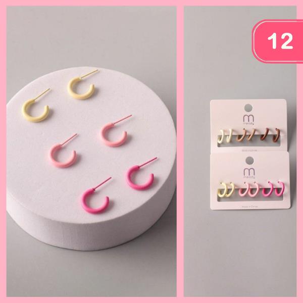 MATTE HUGGIE EARRING (12 UNITS)