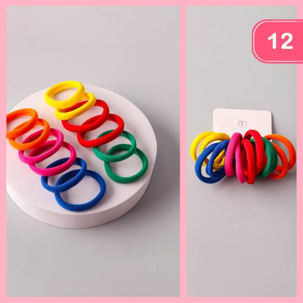 ROLLED HAIR TIES (12 UNITS)