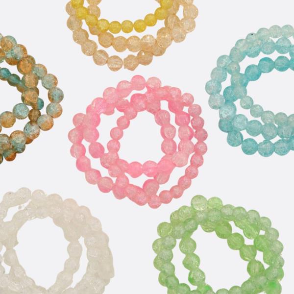 GLITTER BEAD BRACELET SET