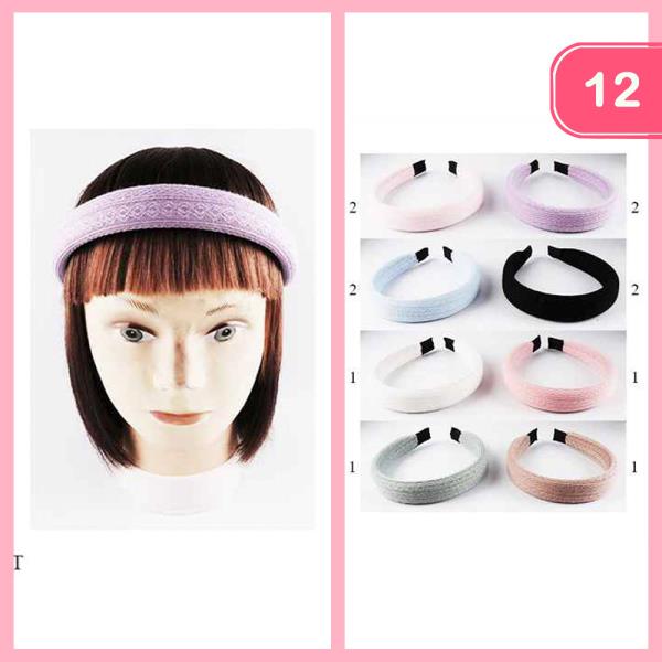 PADDED FABRIC HEADBAND (12 UNITS)