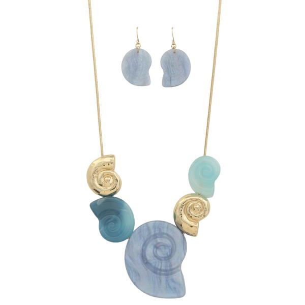 ACETATE SEALIFE LINK NECKLACE