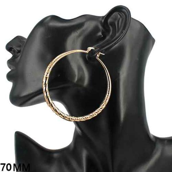 METAL LINED HOOP EARRING