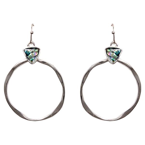 TRIANGLE CIRCLE DANGLE EARRING