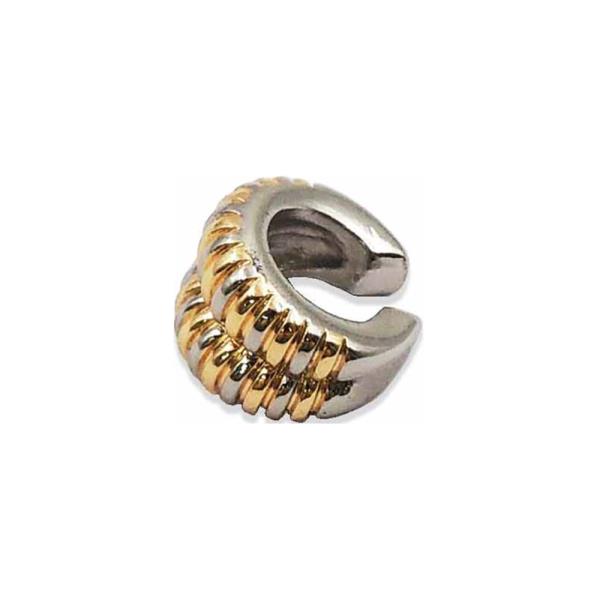 TWO TONE LINED METAL EAR CUFF