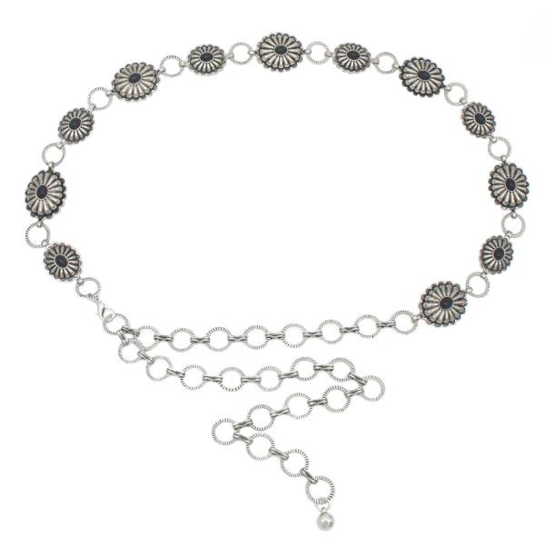MINI CAB/FLORETTE CONCHO CHAIN LINK WESTERN BELT
