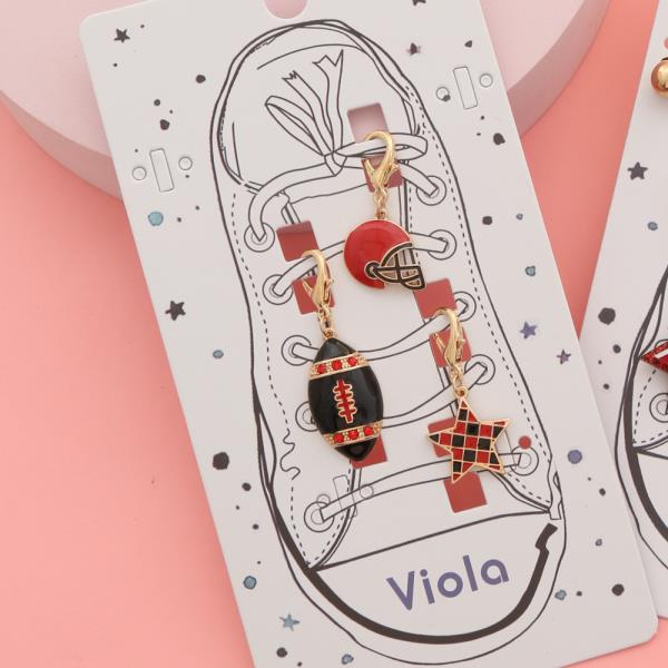 FOOTBALL GAME DAY SHOE CHARMS SET