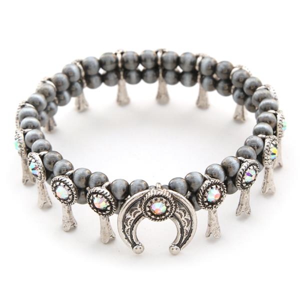 WESTERN BALL METAL STRETCH BRACELET
