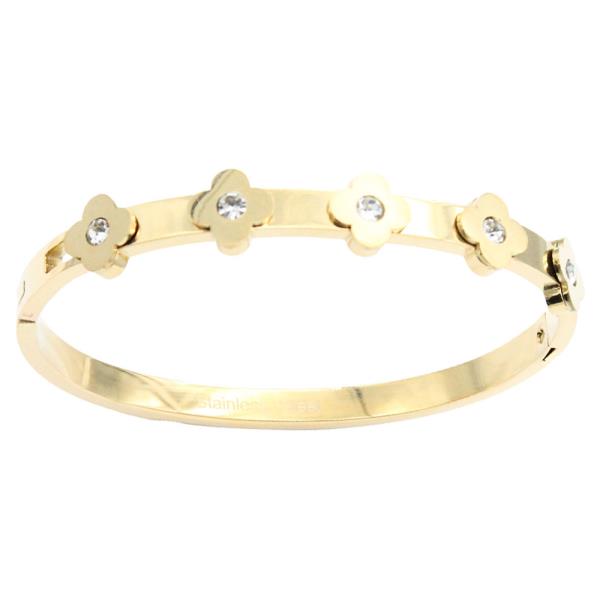 GOLD PLATED STAINLESS STEEL BANGLE BRACELETS