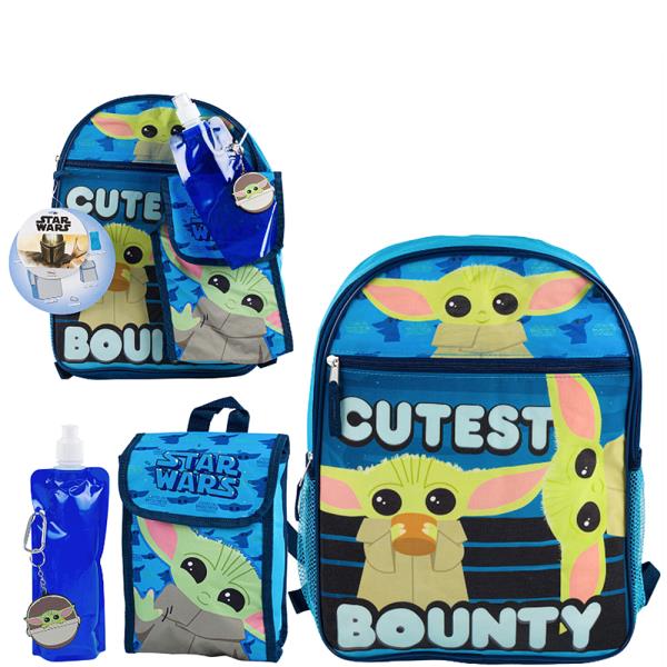 GROGU BABY YODA CUTE 5PC BACKPACK SET