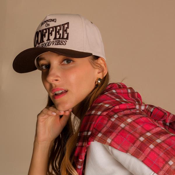 CC RUNNING ON COFFEE AND GOOD VIBES TRUCKER CAP