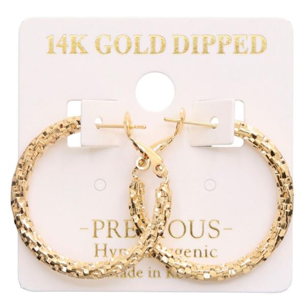 14K GOLD DIPPED HOOP EARRING