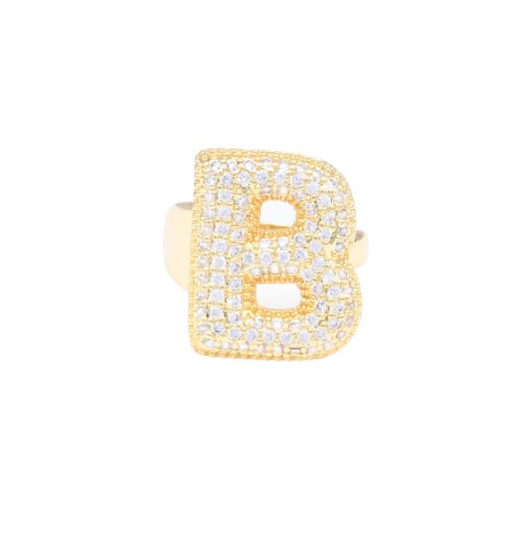 MICRO-PAVE CUBIC ZIRCONIA INITIAL RING
