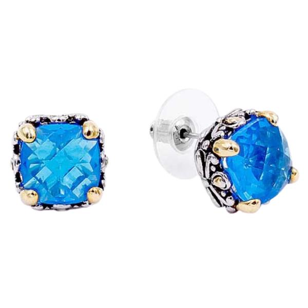 COLOR CRYSTAL STUD EARRING