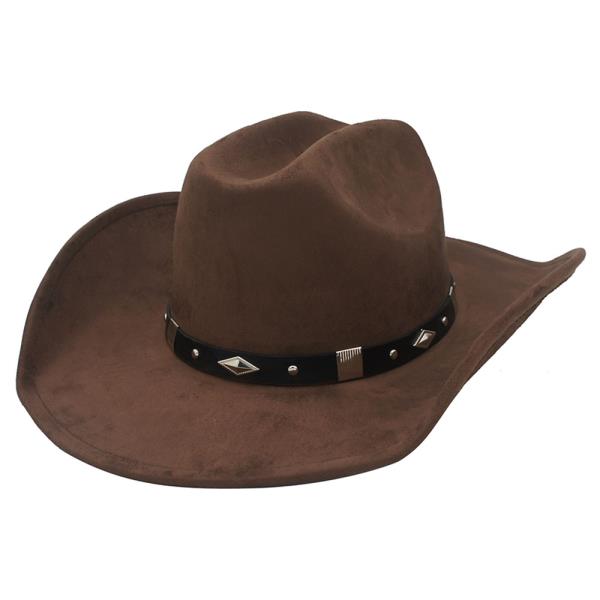 DIAMOND & BAR SLIDER BANDED COWBOY HAT