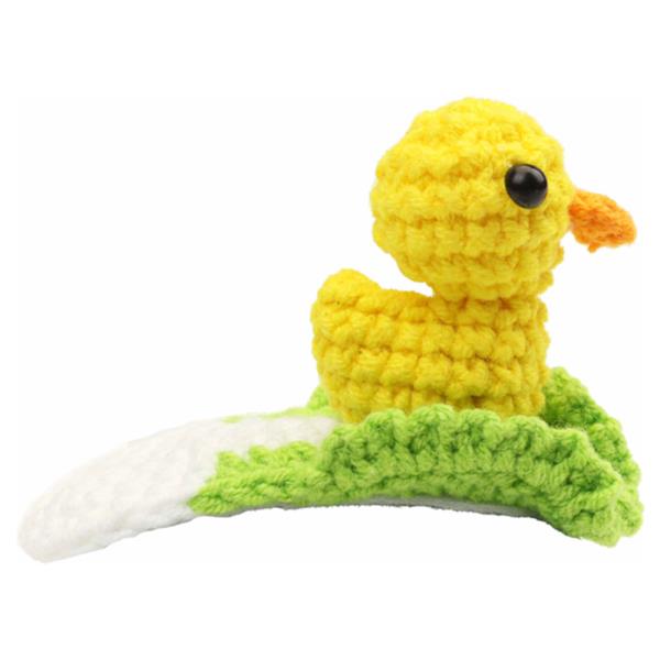 DUCK CROCHET KNIT SNAP HAIR PIN