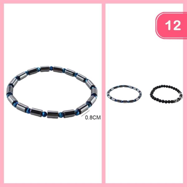 MAGNETIC AND BEADED BRACELET (12 UNITS)