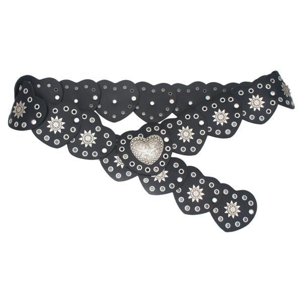 EMBOSSED BOHO HEART DISC BELT