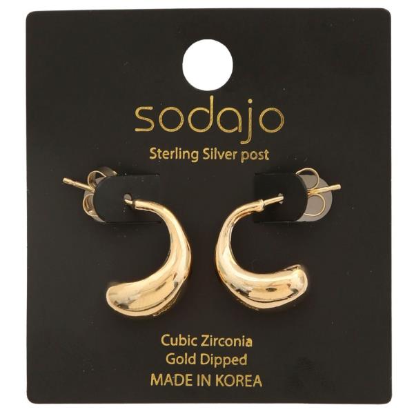 SODAJO METAL GOLD DIPPED EARRING