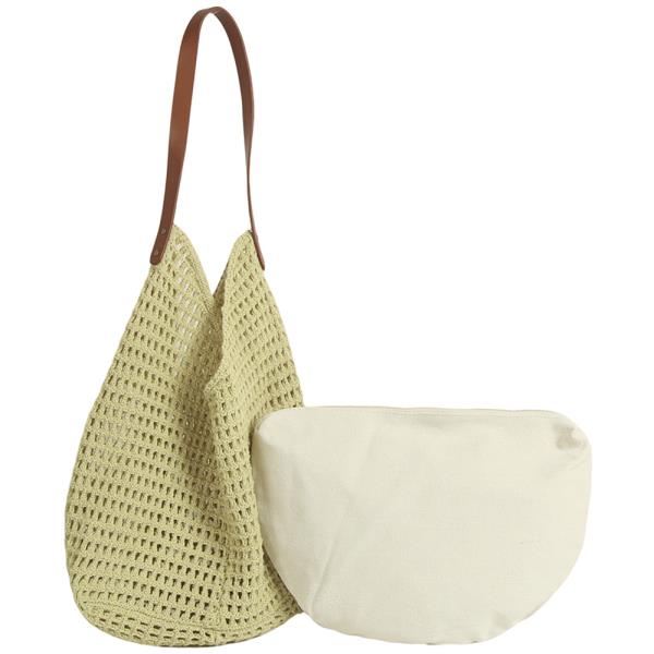 2IN1 STYLISH VENTED NET DESIGN HOBO SHOULDER BAG W POUCH