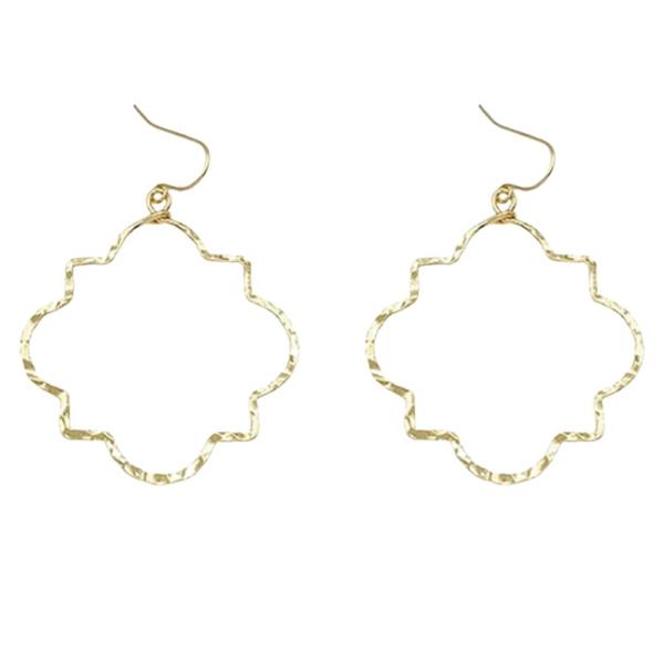 CUT OUT MOROCCAN SHAPE DANGLE EARRING