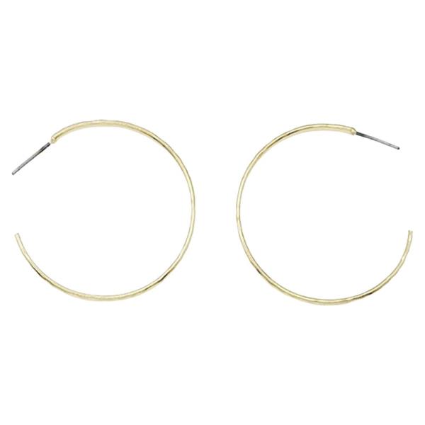 OPEN HOOP METAL EARRING