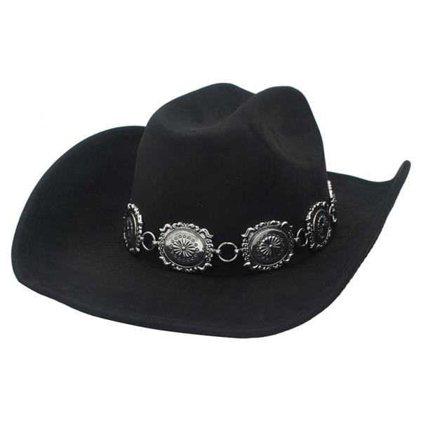 SOUTH WESTERN FLORETTE CONCHO BANDED COWBOY HAT