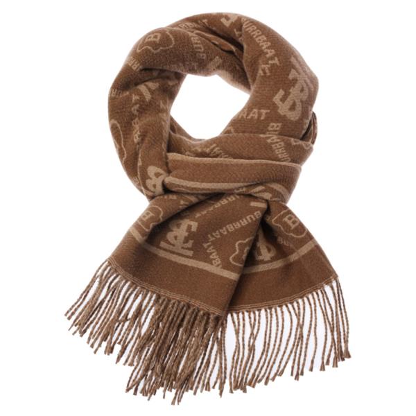 MONOGRAM FRINGE OBLONG SCARF