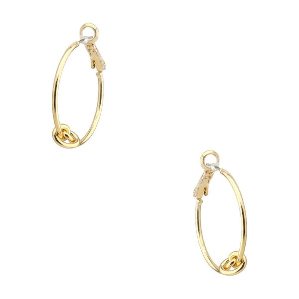 KNOT HOOP METAL EARRING
