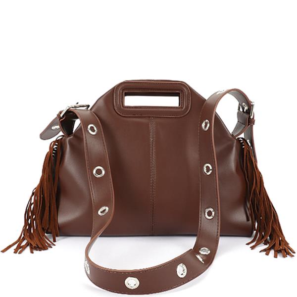 TRIMMED FRINGE CROSSBODY BAG