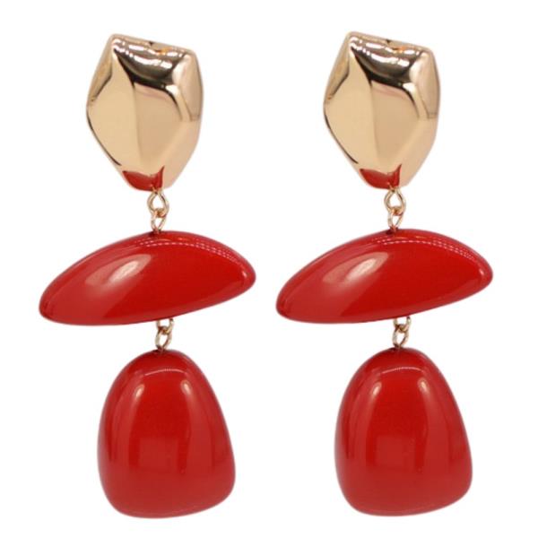 MULTI SHAPE METAL DANGLE EARRING