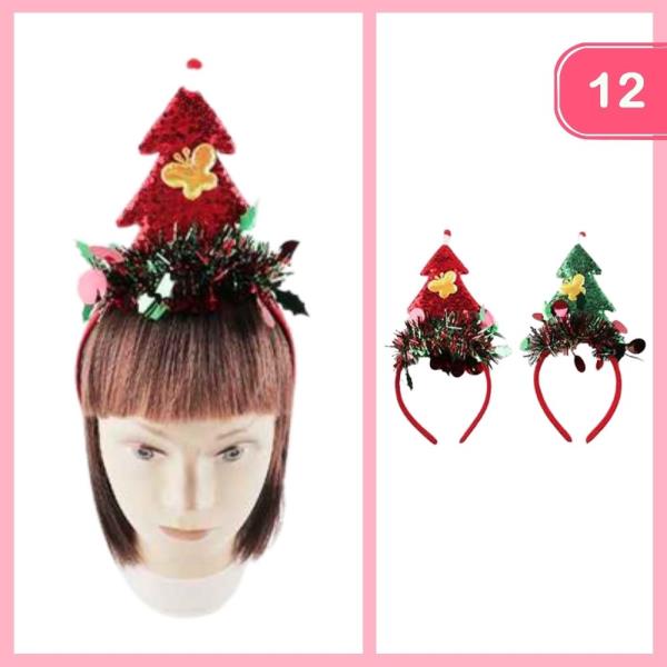 CHRISTMAS TREE HEADBAND (12 UNITS)