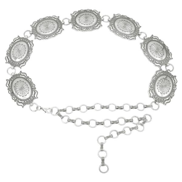 WESTERN FLOWER CONCHO BELT