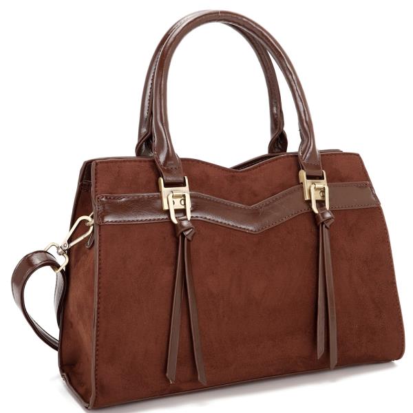 TEXTURED DESIGN SATCHEL BAG