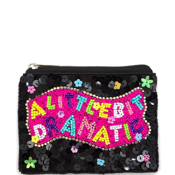 SEED BEAD SEQUINS A LITTLE BIT DRAMATIC  COIN PURSE