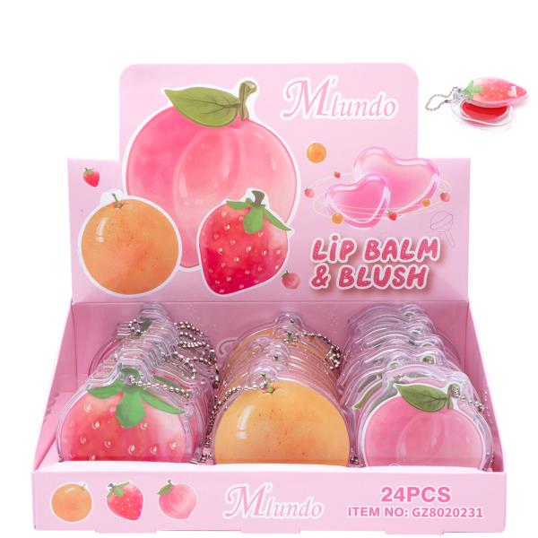 FRUITY LIP BALM AND BLUSH (24 UNITS)