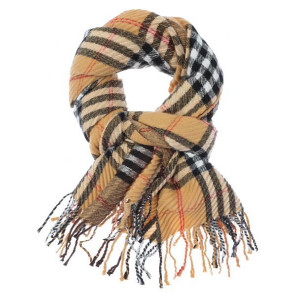 PLAID PATTERN OBLONG SCARF