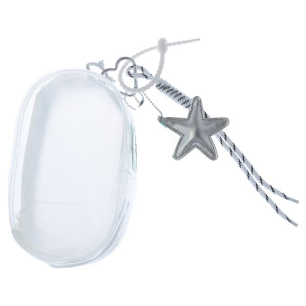 CLEAR PVC STAR CHARM COIN PURSE BAG