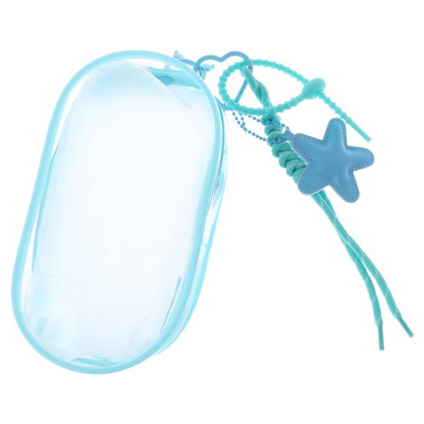 CLEAR PVC STAR CHARM COIN PURSE BAG
