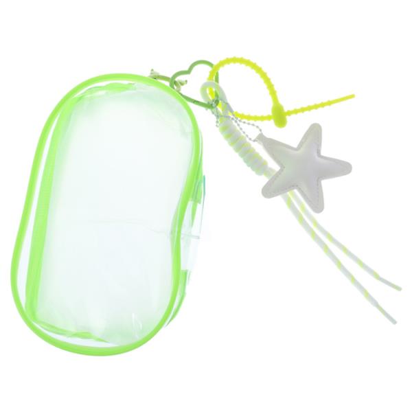 CLEAR PVC STAR CHARM COIN PURSE BAG