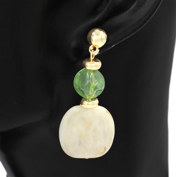 STONES DROP POST EARRINGS