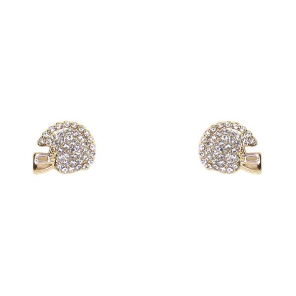 RHINESTONE HELMET POST EARRING