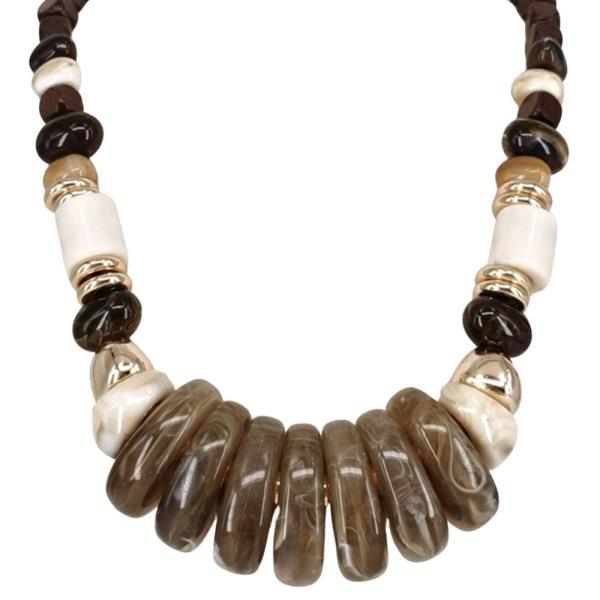 ACETATE MIXED BEAD NECKLACE