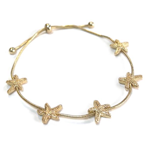 TEXTURED STARFISH METAL BRACELET