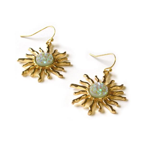 SUN SHAPE METAL EARRING