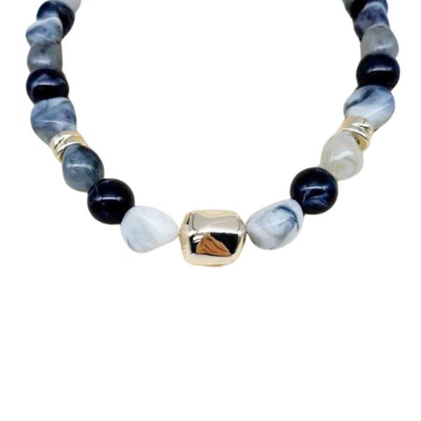 ACETATE MIXED BEAD NECKLACE