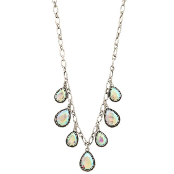 WESTERN STYLE TEARDROP METAL NECKLACE