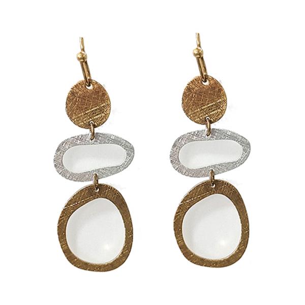MULTI COLOR MULTI SHAPE DANGLE EARRING