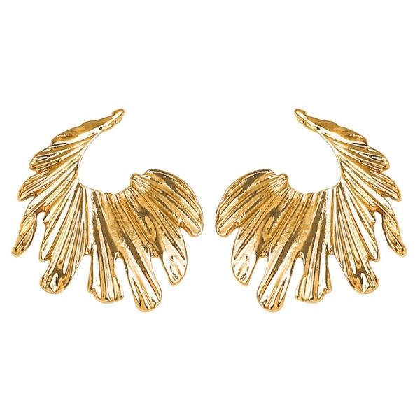 RUFFLE METAL EARRING