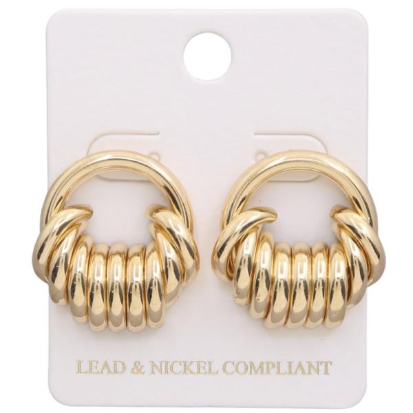 ROUND METAL EARRING