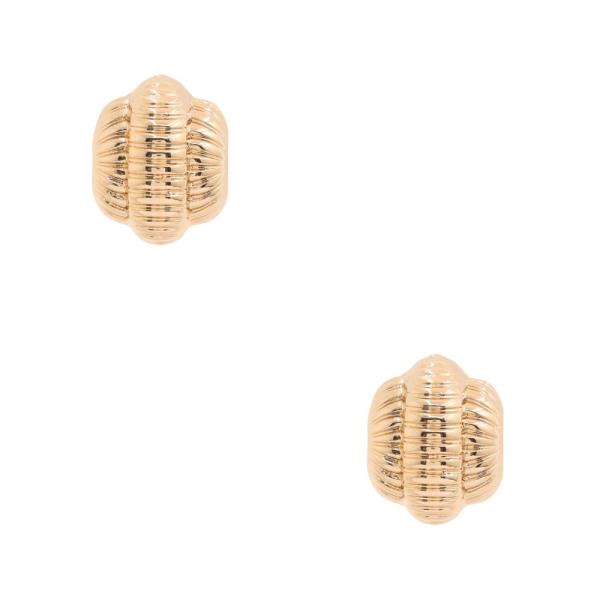 LINED METAL CURVE EARRING
